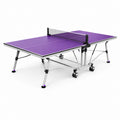 Mesa de ping-pong plegable de madera y acero color púrpura