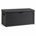 Baúl de almacenamiento de plástico negro 120x45x60 cm