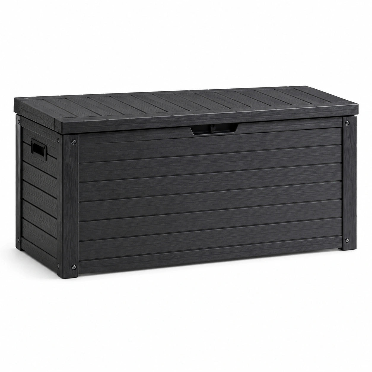 Baúl de almacenamiento de plástico negro 120x45x60 cm