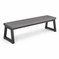 Banco de metal gris para exterior 150x45x45 cm