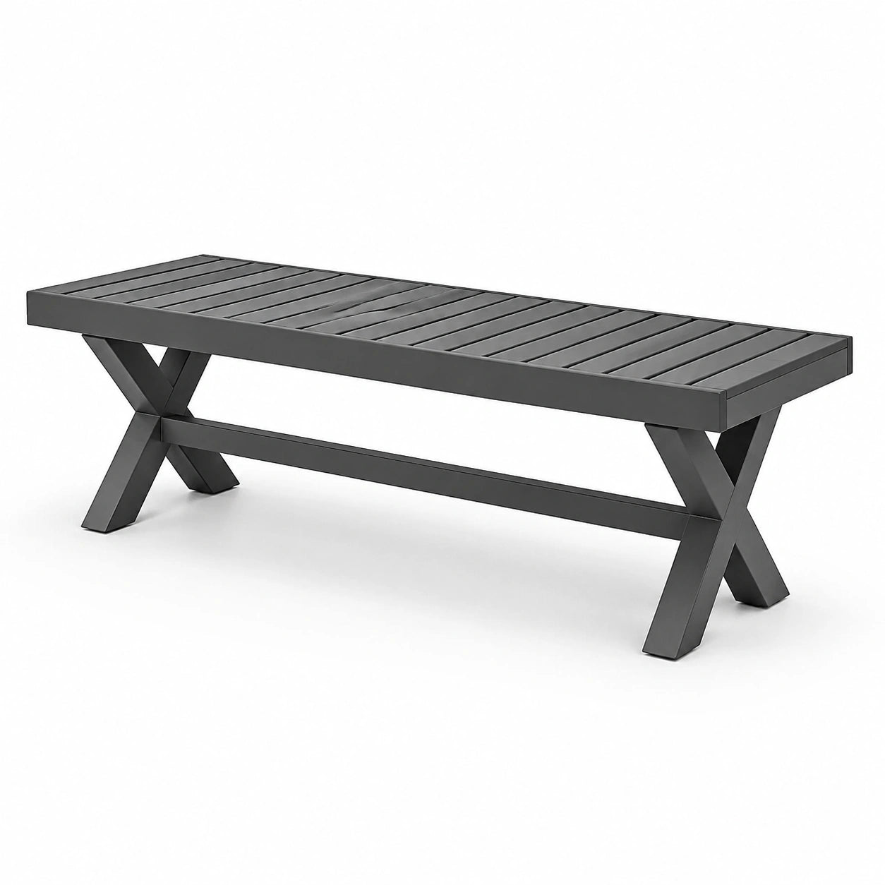 Banco de metal negro 180 cm