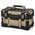 Caja de herramientas de plástico negro y beige 45x30x25cm