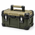 Caja de herramientas de plástico ABS verde y negra 40x25x20 cm