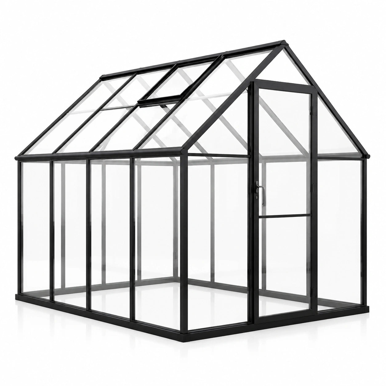 Invernadero de aluminio y vidrio templado 6 mm 250x190x195 cm