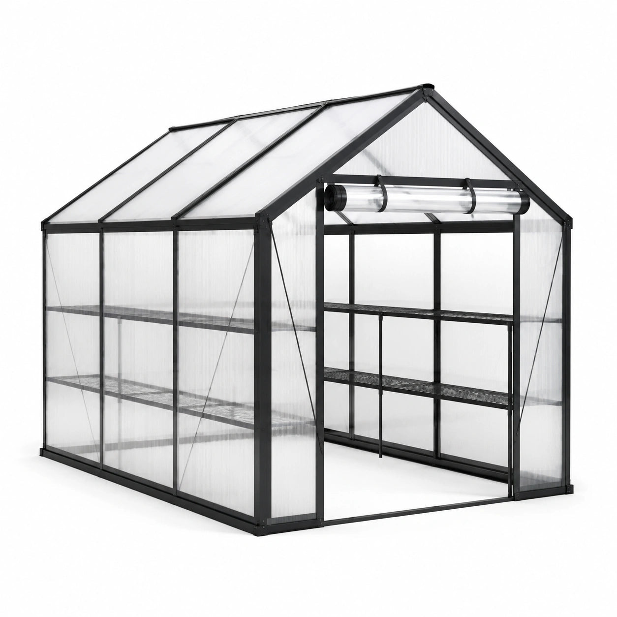 Invernadero de aluminio y paneles de policarbonato 4 mm